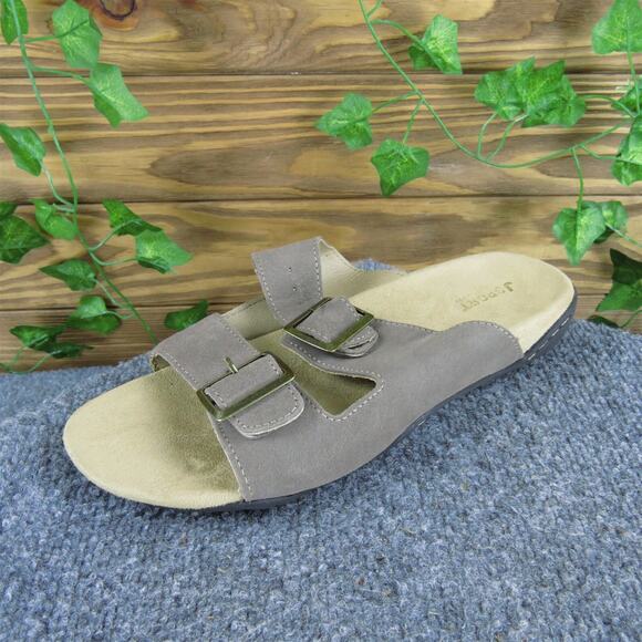 Jsport Women's Carina Slide Brown Leather Sz 9 Medium Gently Used 2025 - Picture 1 of 7